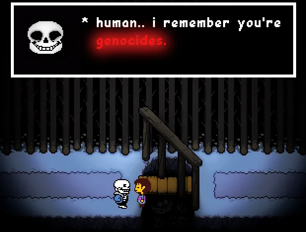 Cropped version of the source Undertale screenshot that became the basis for the meme.