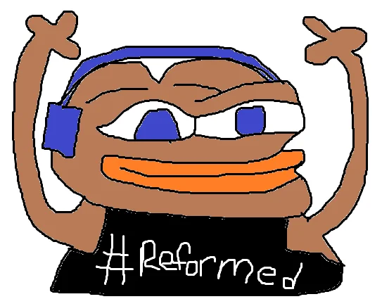 An amateur fan redraw of the HYPERS emote titled '#Reformed', an example of the meme's ironic parody art.