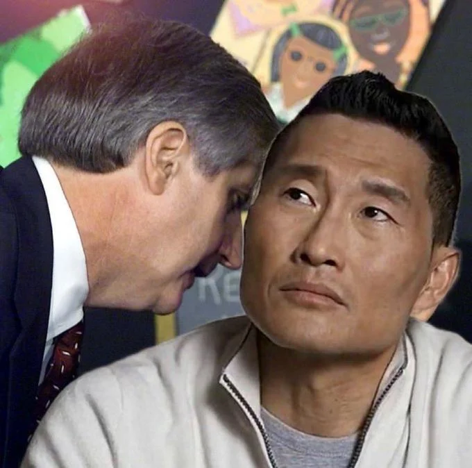 Clean template with intense Dr. Han expression suitable for memes.