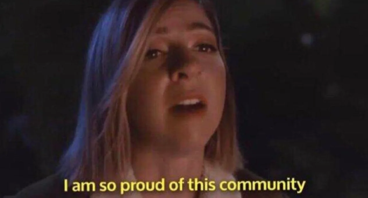 The source screenshot from YouTube Rewind 2018 that launched the 'I Am So Proud of This Community' meme.
