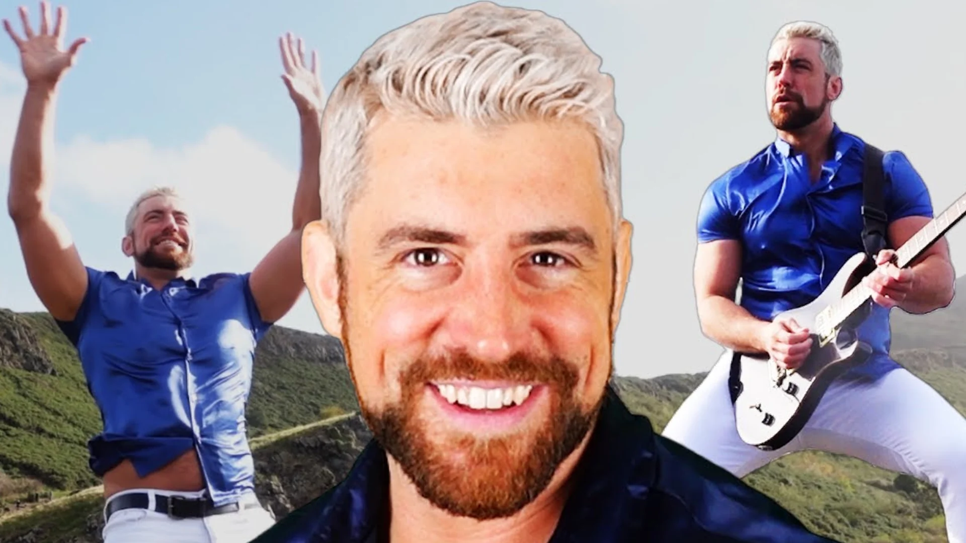A promotional-style collage of TNA wrestler Joe Hendry, whose viral catchphrase 'I believe in Joe Hendry' became a widespread meme.