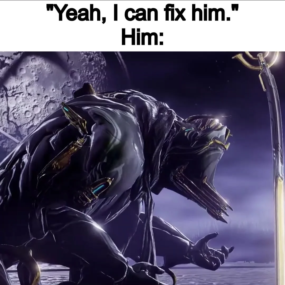 The classic format contrasting naive confidence with an unfixable subject.