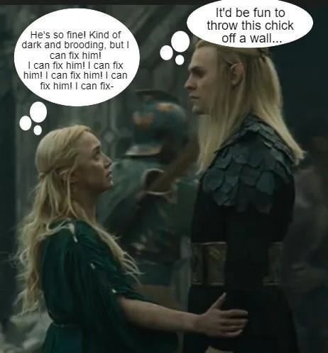 The meme's core irony: delusional optimism versus actual darkness.