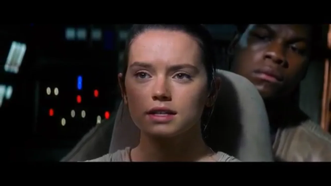 The Star Wars: The Force Awakens scene featuring Rey that inspired the 'I didn't know there was this much green in the whole galaxy' meme.