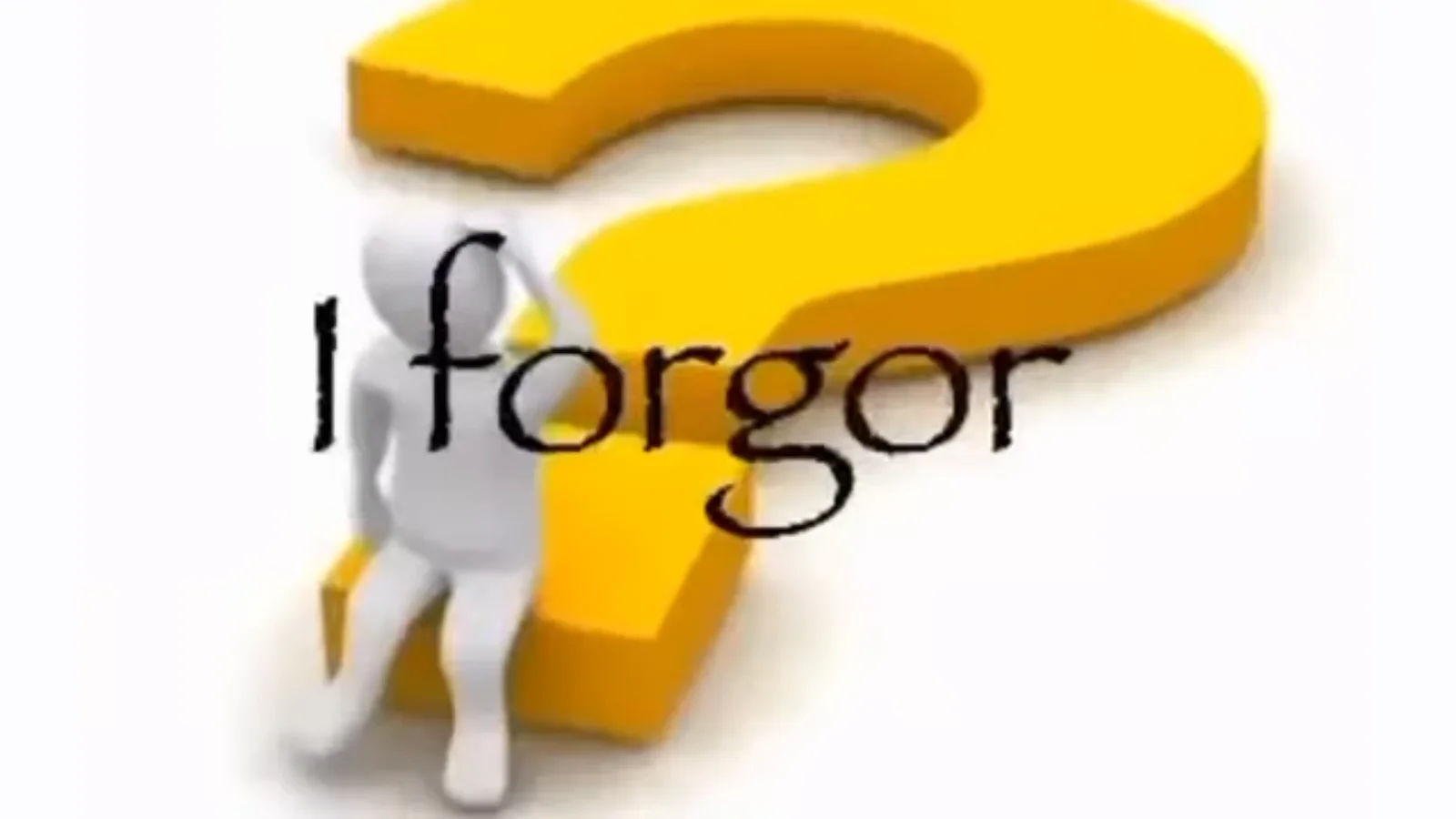 3D illustration expressing forgetfulness theme.