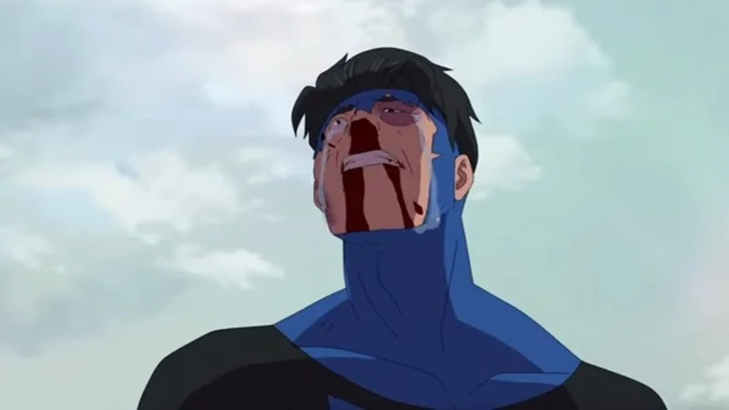 The iconic Invincible scene spawning the meme.