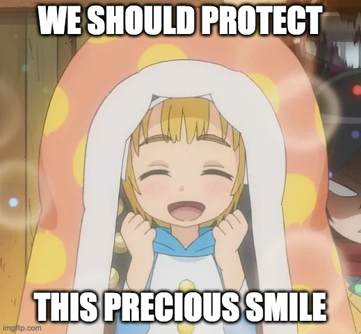 An animated clip of a character labeled 'Melissa' invoked as an example of a smile worth protecting.