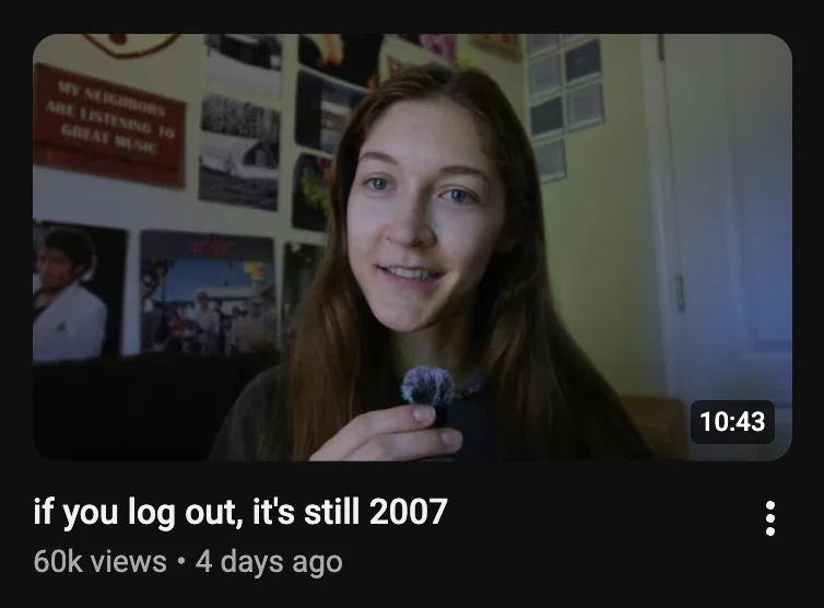 If You Log Out, It's Still 2007