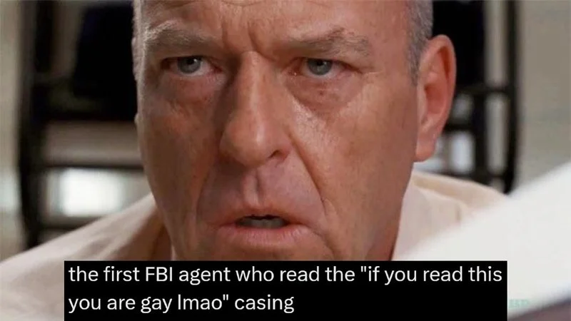 Iconic reaction to the serious discovery.