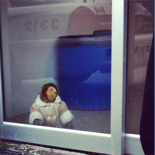 A "Nic Cage as everyone" style photoshop remix of the IKEA Monkey, illustrating how quickly the image was repurposed by internet remix culture.