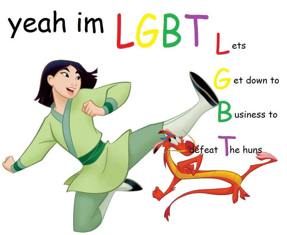 A popular reinterpretation of the acronym LGBT using the song's opening lyric 'Let's Get down to Business'.