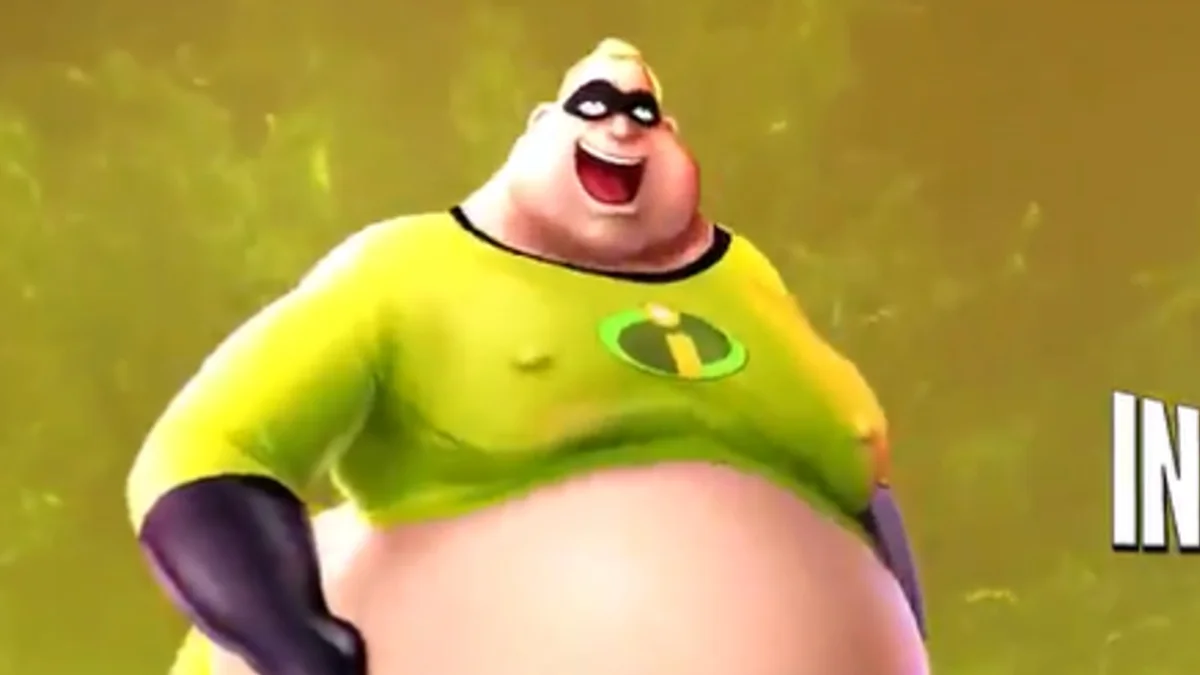 The cover image for the 'Incredible Gassy' meme, depicting an obese Mr. Incredible parody character that became a viral internet joke.