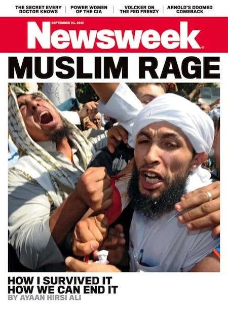 The Newsweek 'Muslim Rage' cover published September 24, 2012, in response to protests sparked by the Innocence of Muslims trailer.