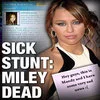 Tabloid format hoax targeting young female celebrity.