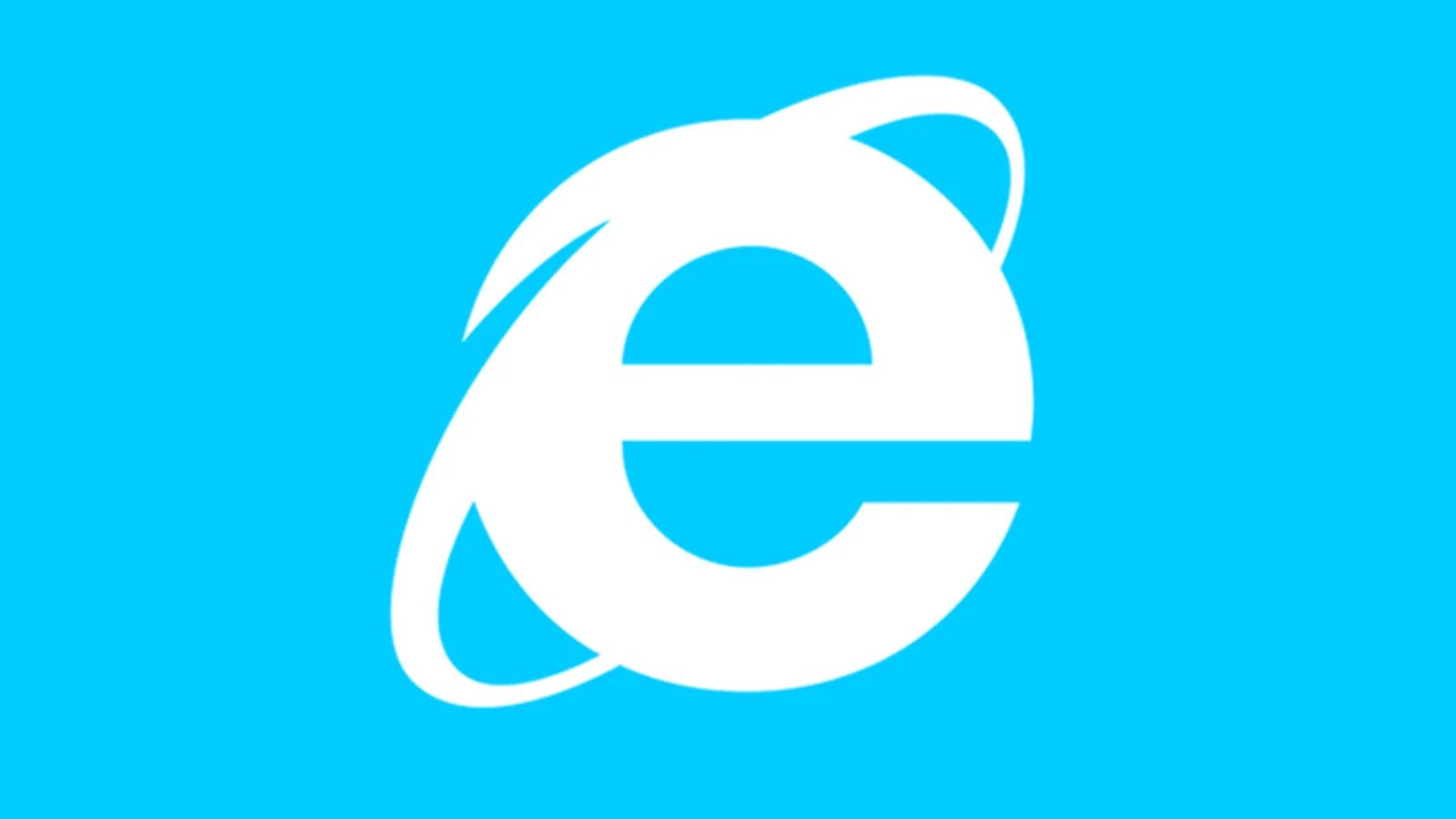 The Internet Explorer logo, the iconic emblem of Microsoft's long-running web browser.