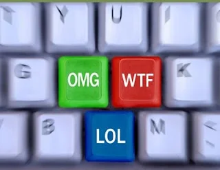 Visual metaphor for internet slang in digital communication.