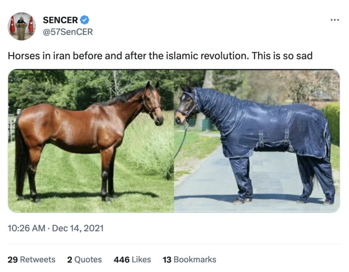 Absurdist comparison mocking the premise.
