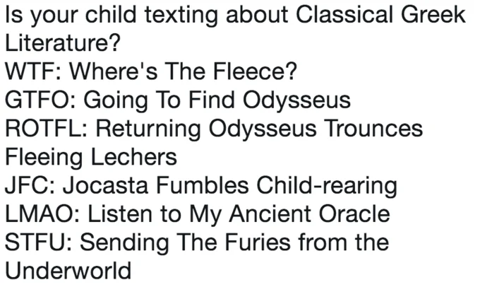 A Star Wars edition of the meme recasts chat acronyms as references to BB-8, Leia, Han and the Millennium Falcon.