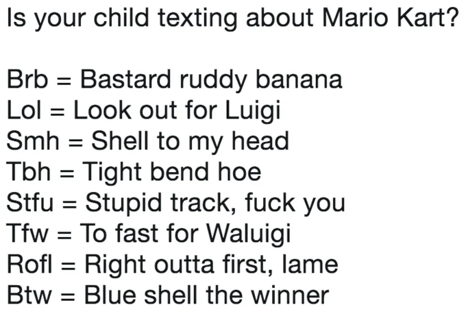 A Twin Peaks edition of the meme decodes teen texting slang into references to Badalamenti, Audrey, Dougie and BOB.