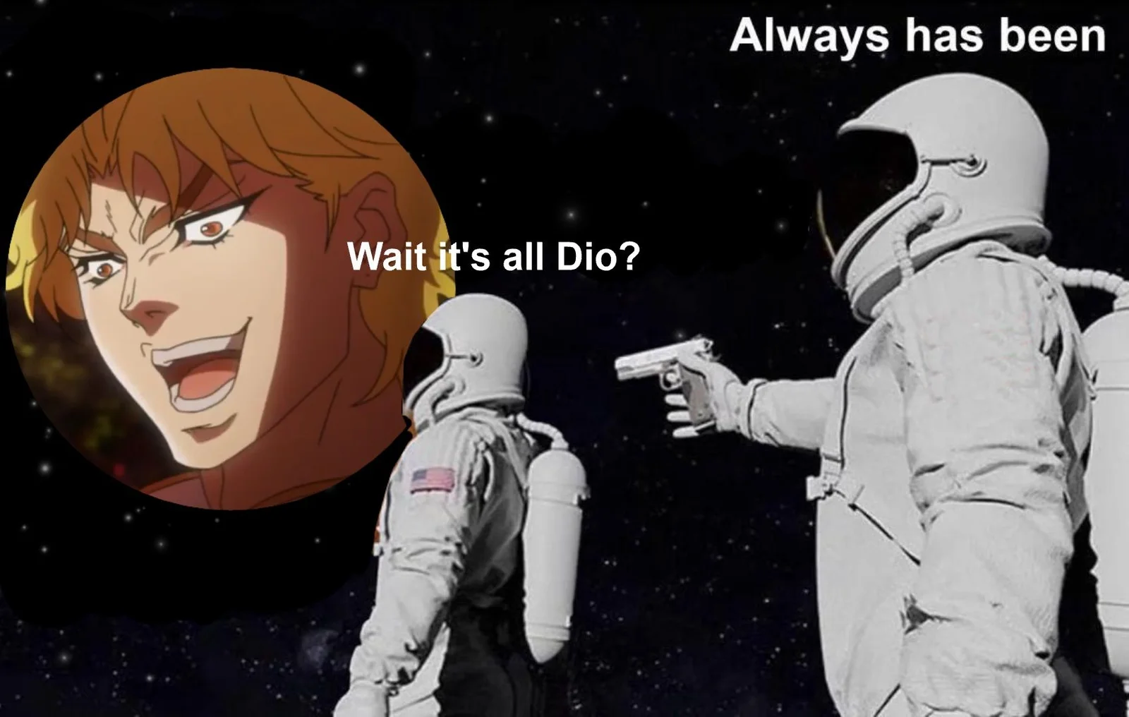 Crossover variation with astronaut format.