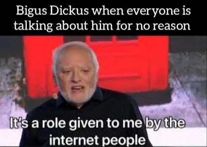 Characteristic meme format presentation.