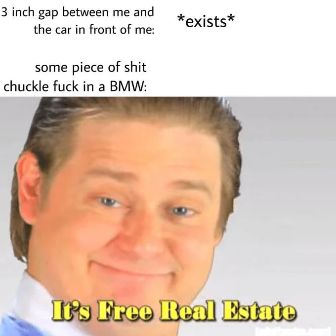 A history-joke variant applying 'It's Free Real Estate' to Nazi Germany's 1939 invasion of Poland.