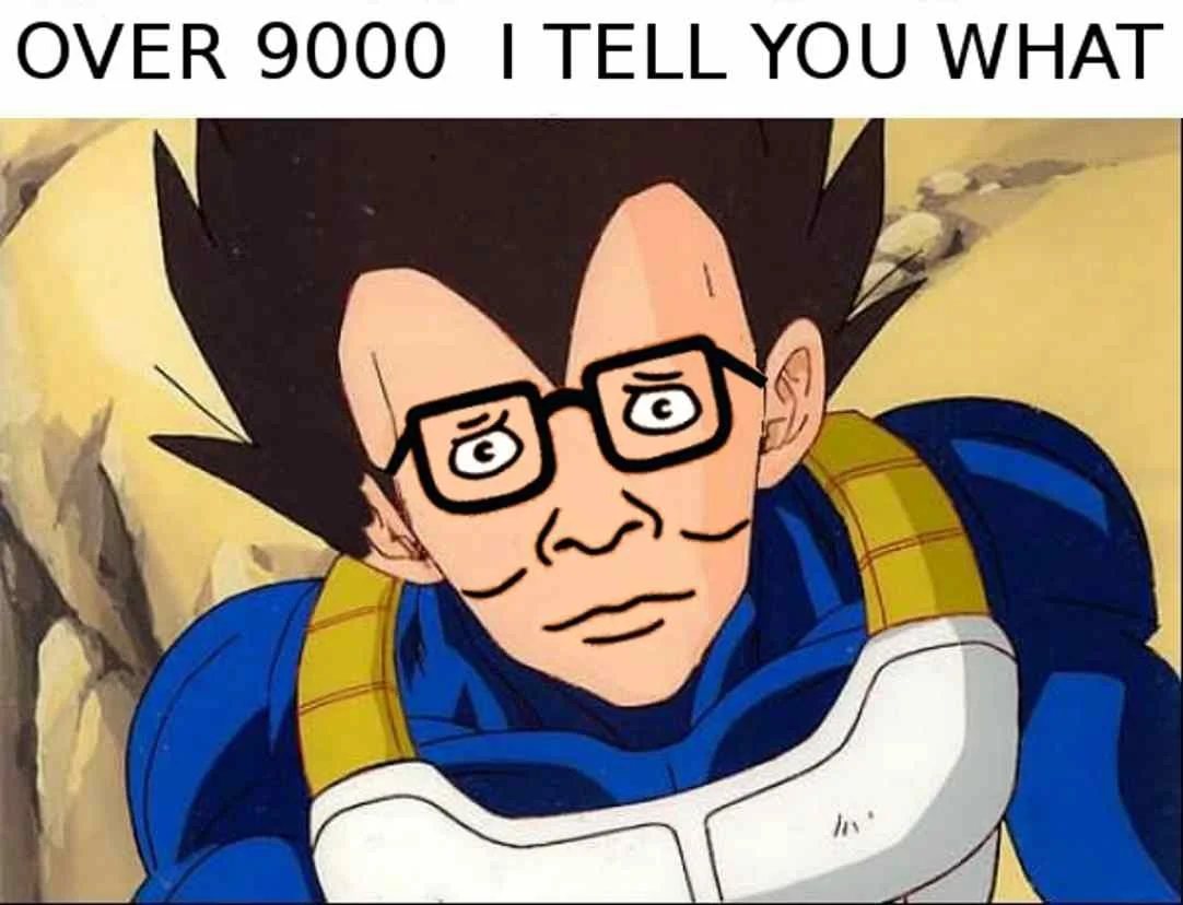 A comedic variation featuring a different Dragon Ball Z character.