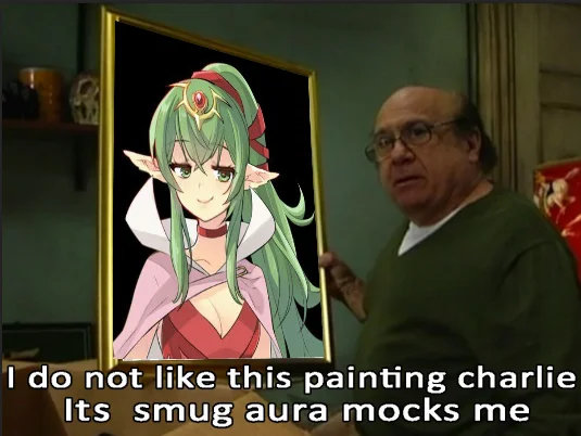 A Fire Emblem-themed take on the meme, featuring the character Tiki as the smug painting subject.