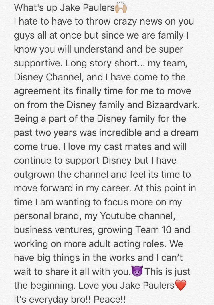 Jake Paul reacts on Twitter to the March 2018 news that he was developing a talk show for YouTube Red.