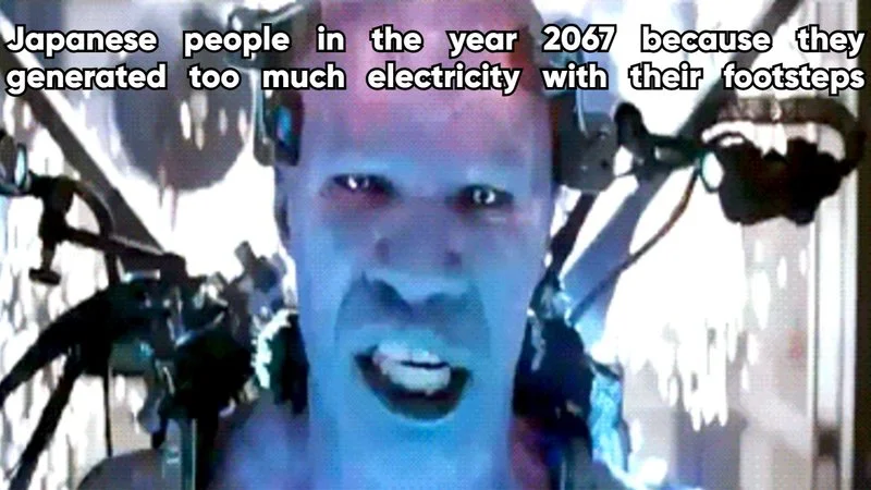 Reaction meme exploring the copypasta's futuristic scenario.