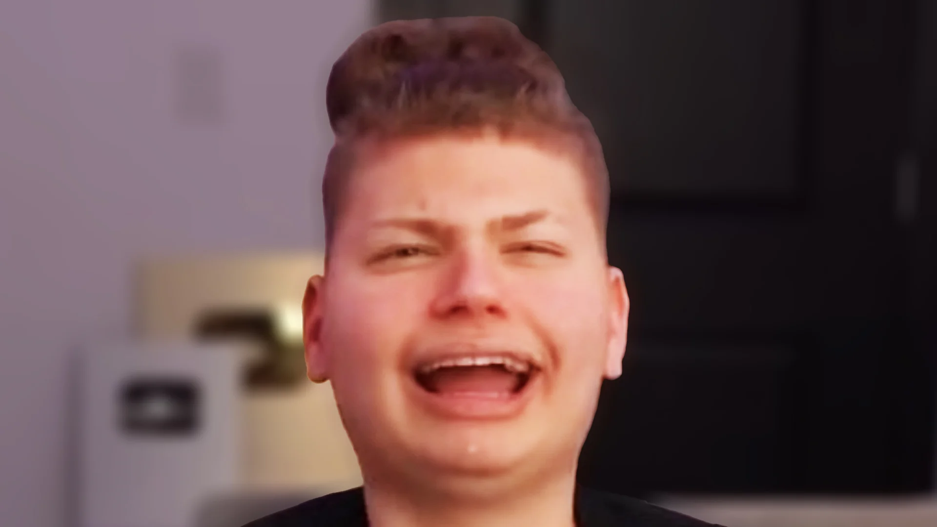 A stretched, meme-edited reaction image often paired with 'Jayden's bus is here' style TikTok content.