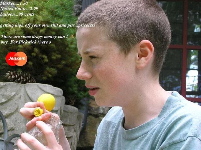 The legendary Jenkem experiment from internet folklore.