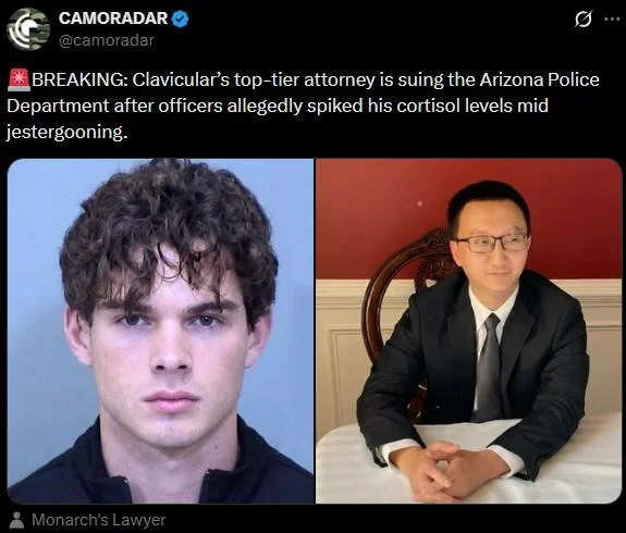 Comedic fake news format escalating the jestergooning narrative.
