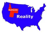 Parody map from the same Jesusland-era viral tradition.