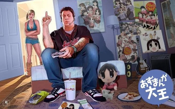 Anime-themed edit replacing game imagery with anime content.