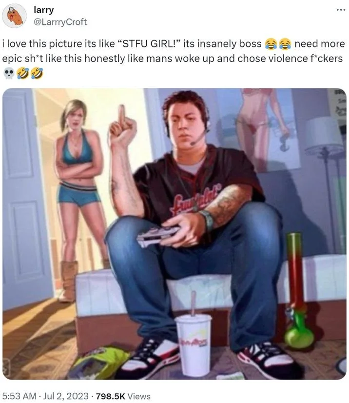 Viral Twitter post celebrating the meme with high view count.