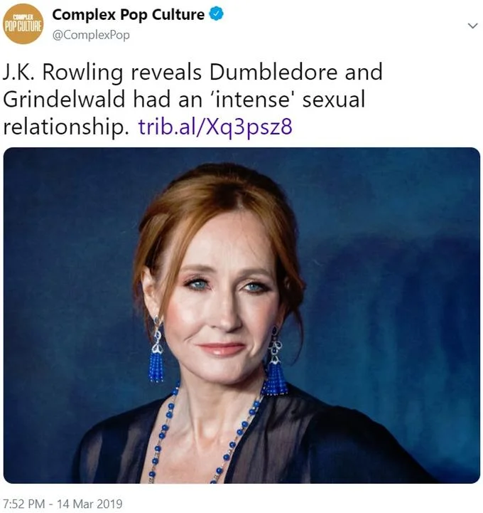 A one-liner Rowling parody joking that the author's next big reveal will concern Dobby's anatomy.