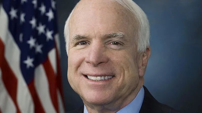 Official portrait of Senator John McCain, the American politician whose facial expressions and gestures became widely shared internet memes.