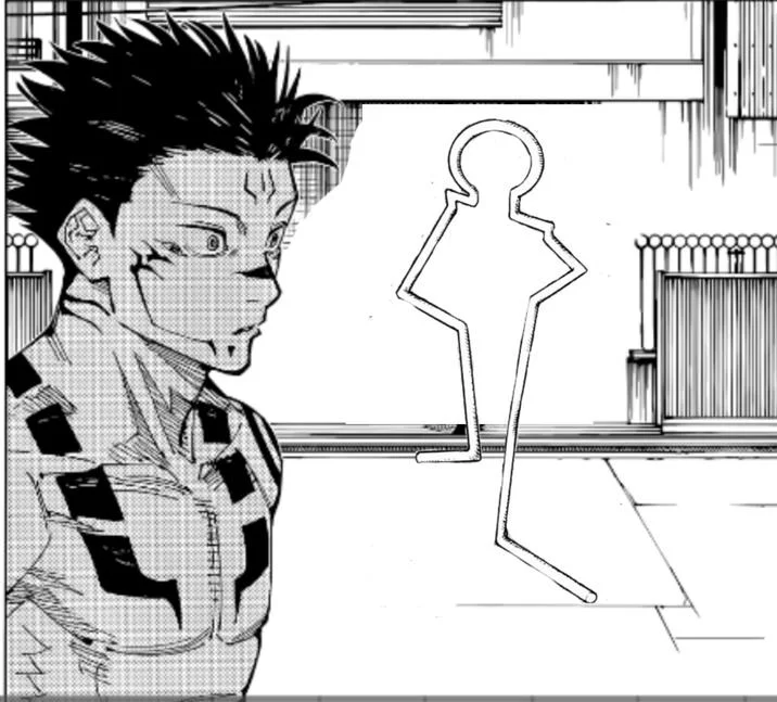 Crossover fan art placing Jujutsu Kaisen's Sukuna beside John Rod, part of a wave of memes putting the minimalist stand next to other iconic anime characters.