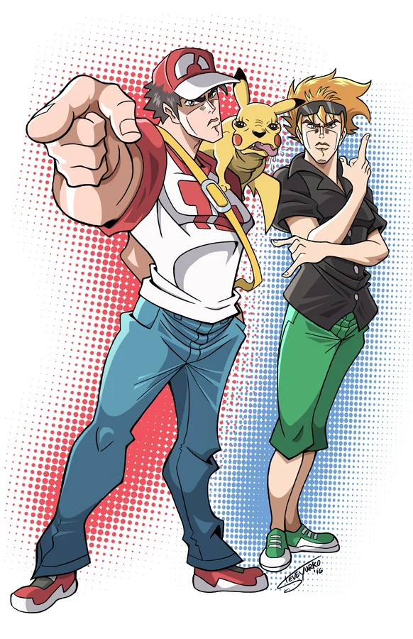 Non-JoJo media reimagined in JoJo's aesthetic.