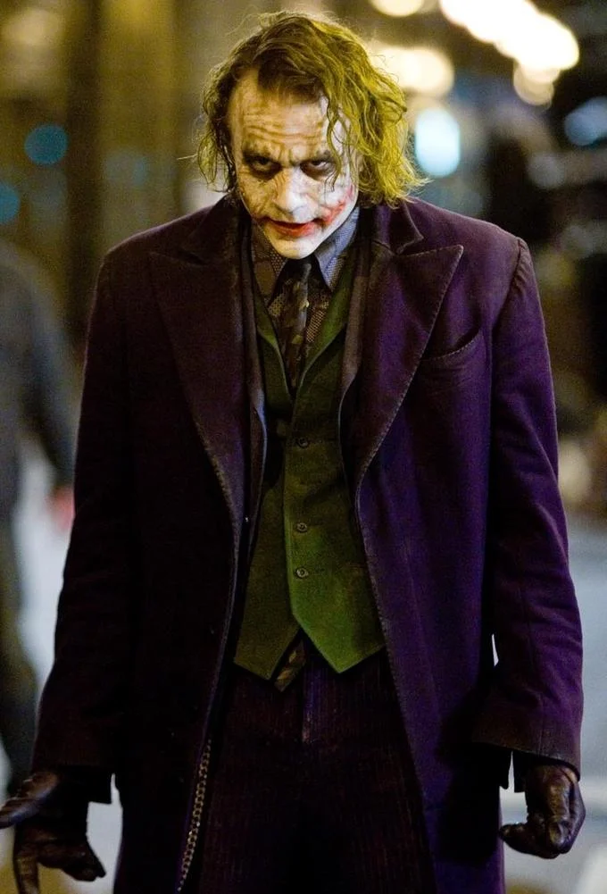 Heath Ledger's acclaimed portrayal of the Joker in Christopher Nolan's The Dark Knight (2008).