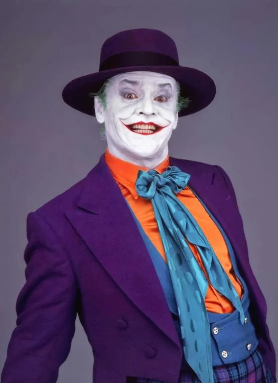 Jack Nicholson's flamboyant Joker from Tim Burton's 1989 Batman film.