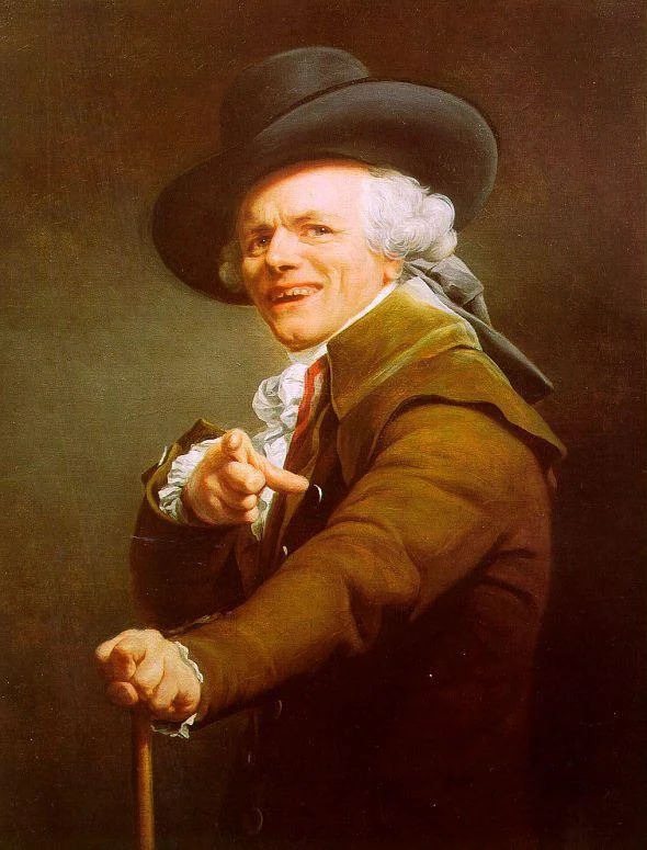 Joseph Ducreux's 1793 self-portrait, the original painting behind the 'Archaic Rap' meme.