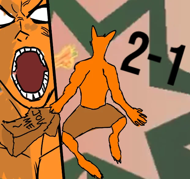 Competitive rivalry-based fan meme using the character.