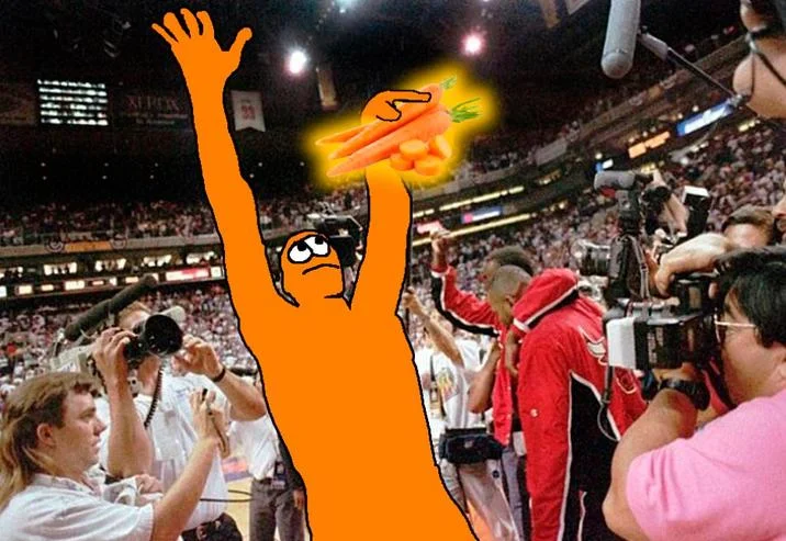 Fan creativity placing the horse into celebratory sports contexts.