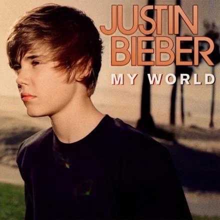 The cover of Justin Bieber's debut EP 'My World' (2009), the release that catapulted him to mainstream stardom.