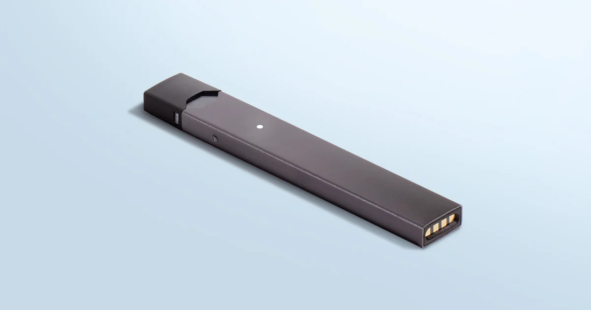 The JUUL e-cigarette, the sleek nicotine vaporizer that inspired an entire wave of teen vaping memes in the late 2010s.