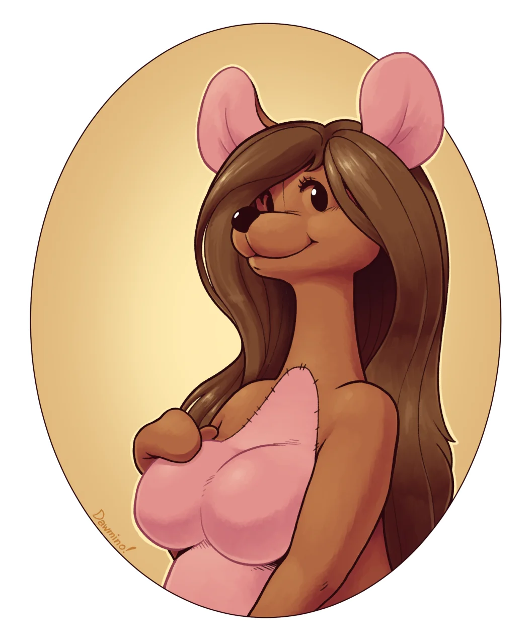 Stylized portrait fan art of Kanga With Hair.