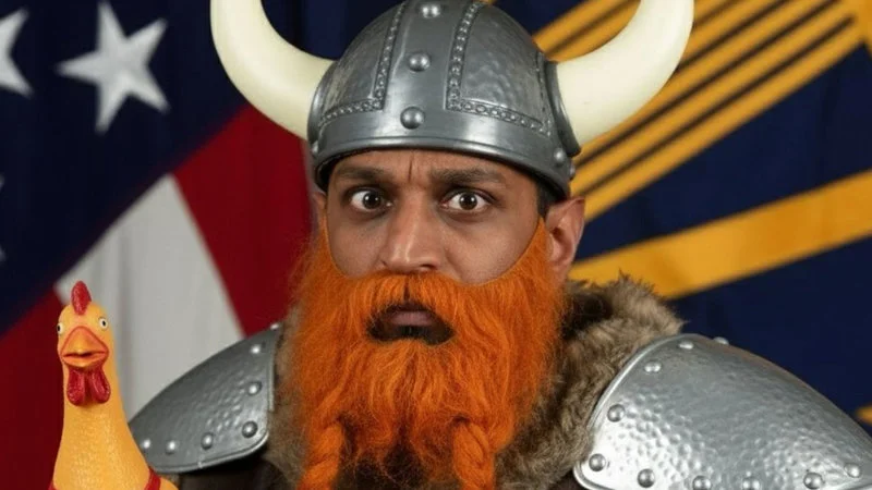 Norse warrior mythology perfectly representing the Valhalla reference.