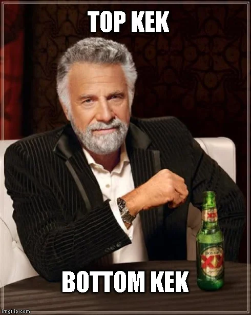 Kek slang inserted into established meme templates.